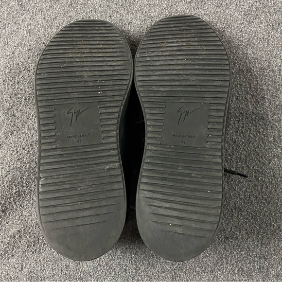 Giuseppe Zanotti Frankie Sneakers Casual Zipper Shoes Genuine Leather Size 41 - Picture 7 of 13